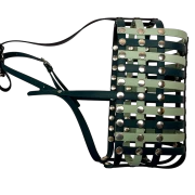 Maulkorb Nase frei FressSchutz Verstärkung Farben dunkelgrün minze