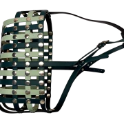 Maulkorb Nase frei FressSchutz Verstärkung Farben dunkelgrün minze