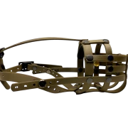 Maulkorb Nase frei FressSchutz olive Stirnriemen Nasenschoner