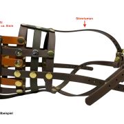 Maulkorb mit FressSchutz in den Farben olive, coyote und burnt orange