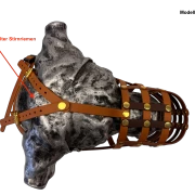 Maulkorb mit geteiltem Stirnriemen
