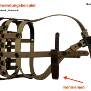 Anwendungsbeispiel Maulkorb mit Kehlriemen