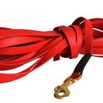 Schleppleine in Rot ohne Handschlaufe, Messinghaken
